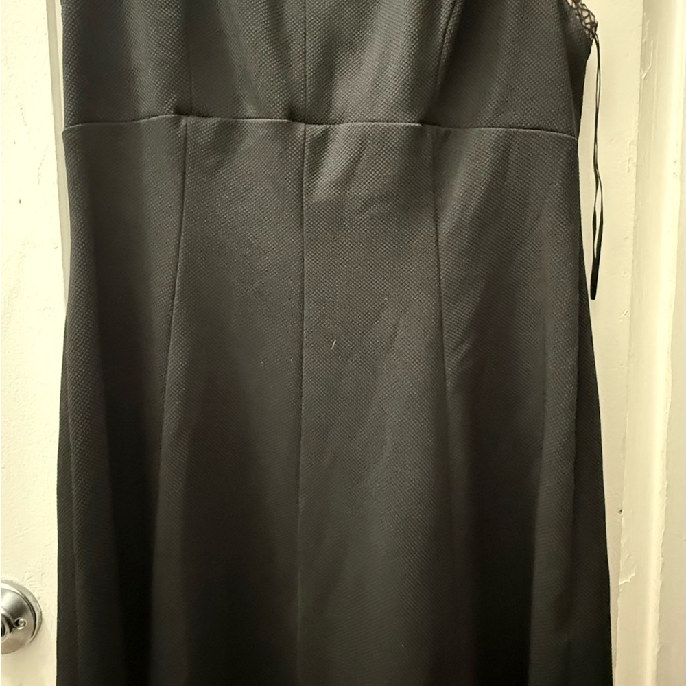 Danny & Nicole Black Textured Dress
